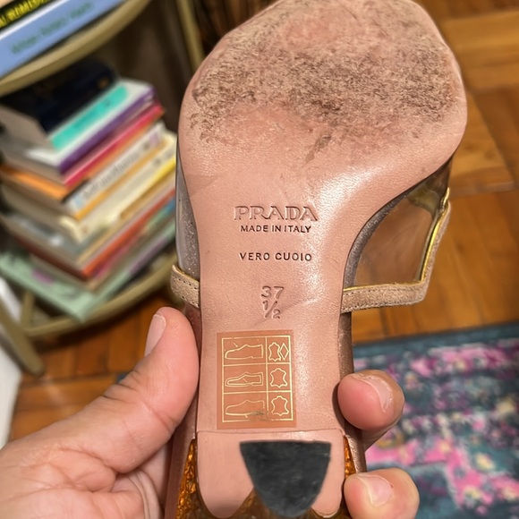 Prada clear vinyl kitten heels 37 1/2 - Picture 5 of 6